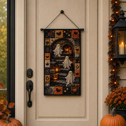 Haunted Stairway Quilted Door Banner NCU0DV2264