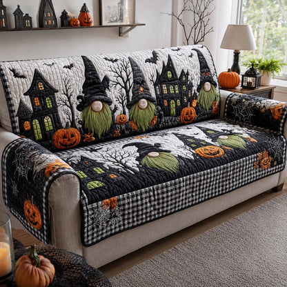 Haunted Village Gnomes Quilted Sofa Cover NCU0DV2408