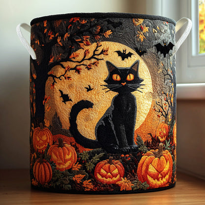 Haunted Whiskers Quilted Laundry Basket NCU0PVL526