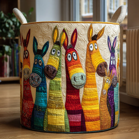 Hayfield Humor Quilted Laundry Basket NCU0DV1702