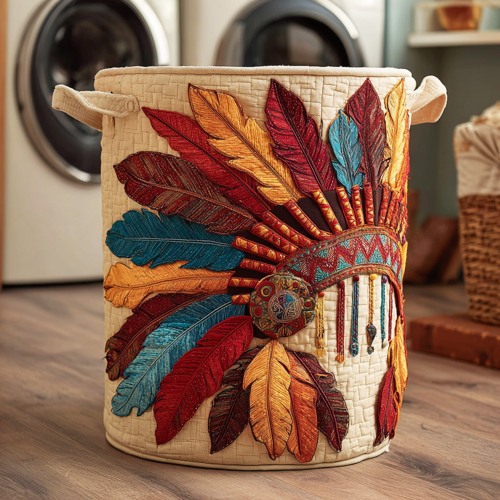 Headdress Mountain Spirit Quilted Laundry Basket NCU0NTD955