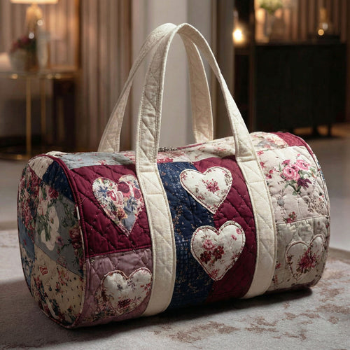 Heart Blooms Quilted Duffle Bag NCU0NTD1452
