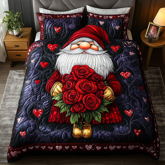Heart Bouquet 3-Piece Quilted Bedding Set NCU0TL2311