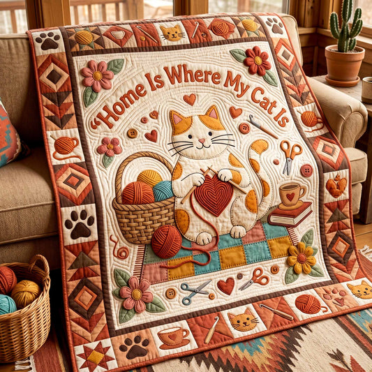 Heart Cat Quilted Blanket NCU0NXD1883