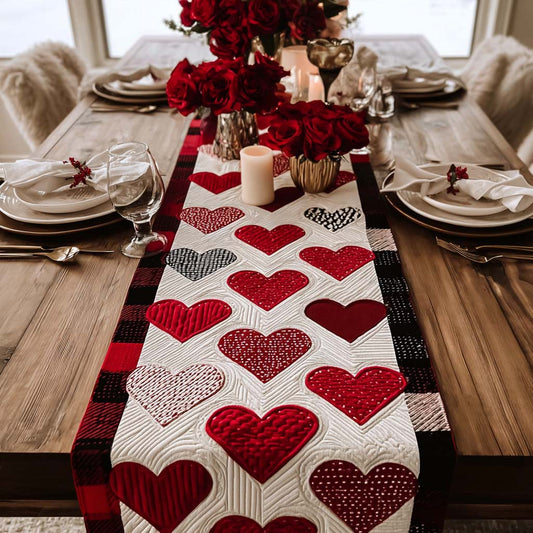 Heart Harmony Quilted Table Runner NCU0DQQ0181
