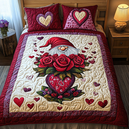 Heart Haven 3-Piece Quilted Bedding Set NCU0TL2312