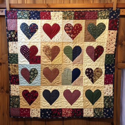 Heart Patch Quilted Blanket NCU0PVL107