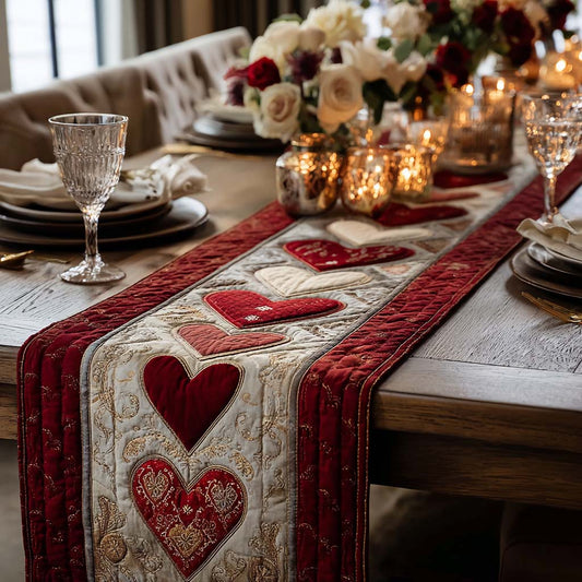 Heart Serenity Quilted Table Runner NCU0DQQ0185