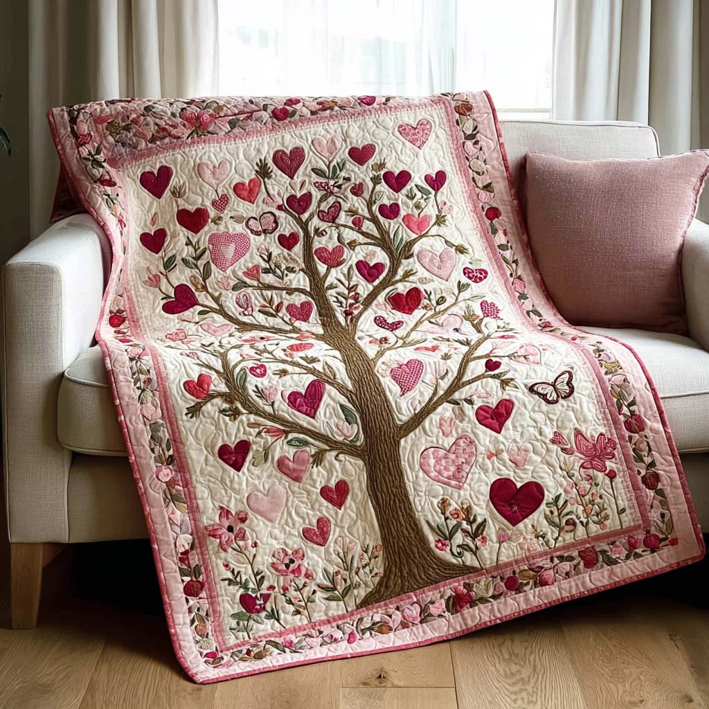 Heart Tree Quilted Blanket NCU0DQQ0150