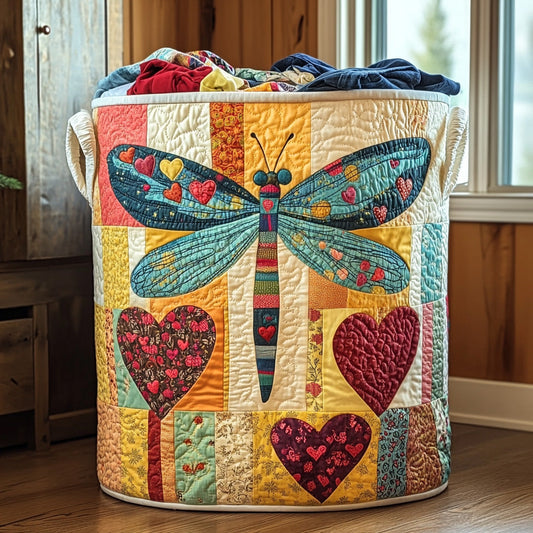 Heart Wings Quilted Laundry Basket NCU0PVL579