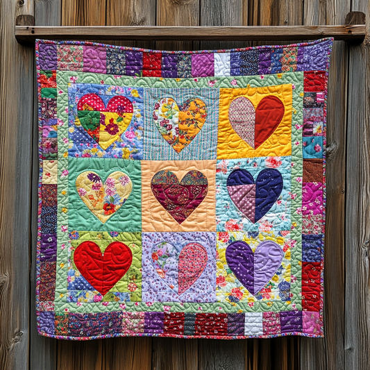 Heart Woven Quilted Blanket NCU0PVL106