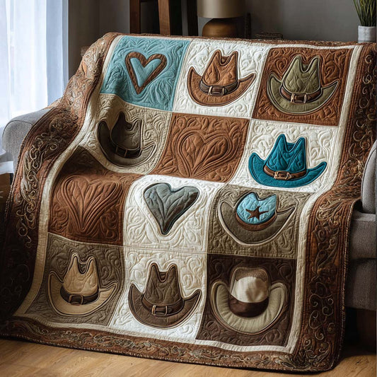 Heart and Hat Quilted Blanket NCU0NNT2136