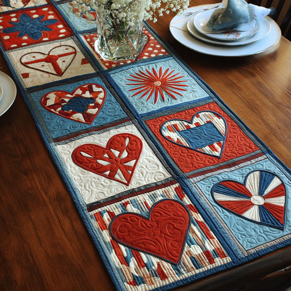 Heart of the Stars Quilted Table Runner NCU0PTT594