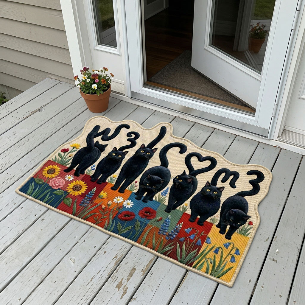 Cat Custom Shape Doormat NCU0QN090