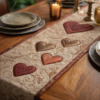 Heartfelt Love Quilted Table Runner NCU0DV1808