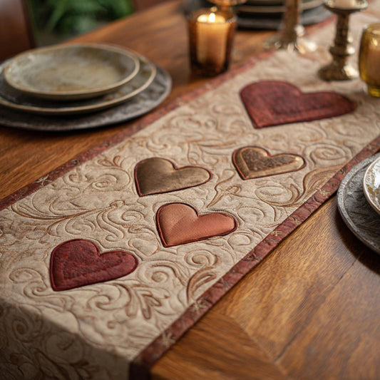 Heartfelt Love Quilted Table Runner NCU0DV1808