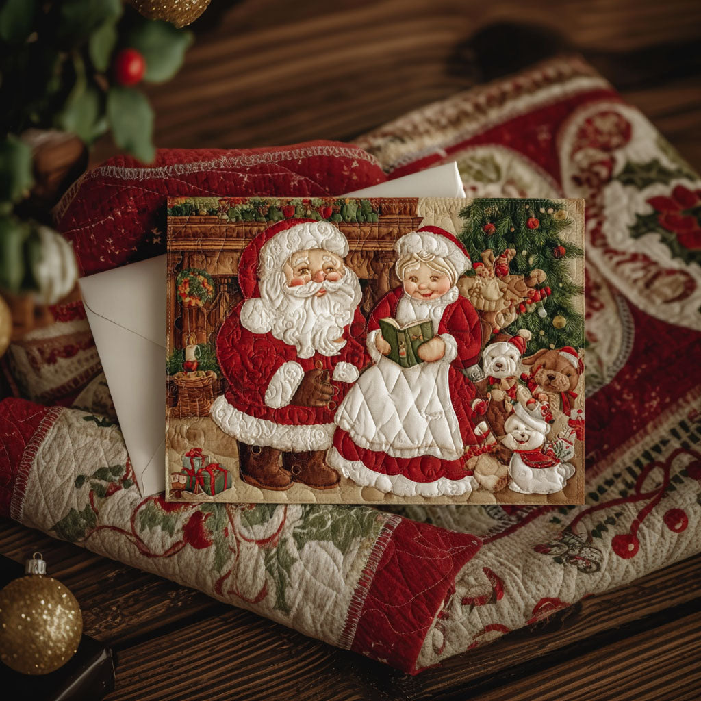 Hearthside Carols Quilted Fabric Postcard NCU0PTT2349