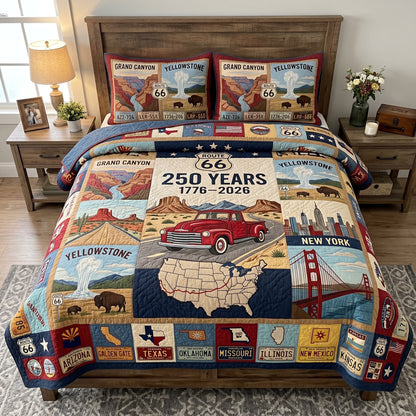 Heartland Journey 3-Piece Quilted Bedding Set NCU0DV2184