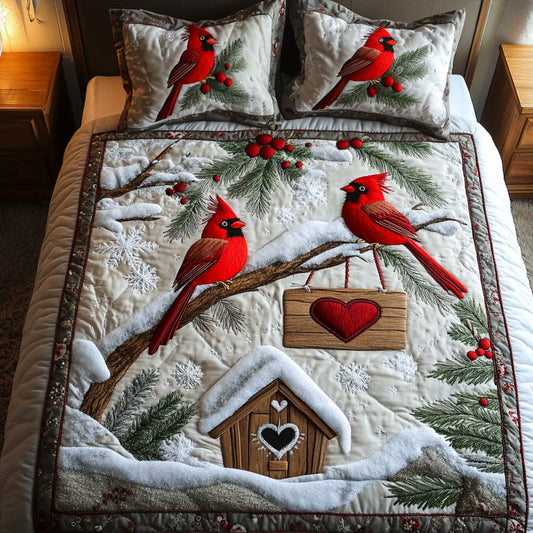 Heartwarming Pair 3-Piece Quilted Bedding Set NCU0NT2131