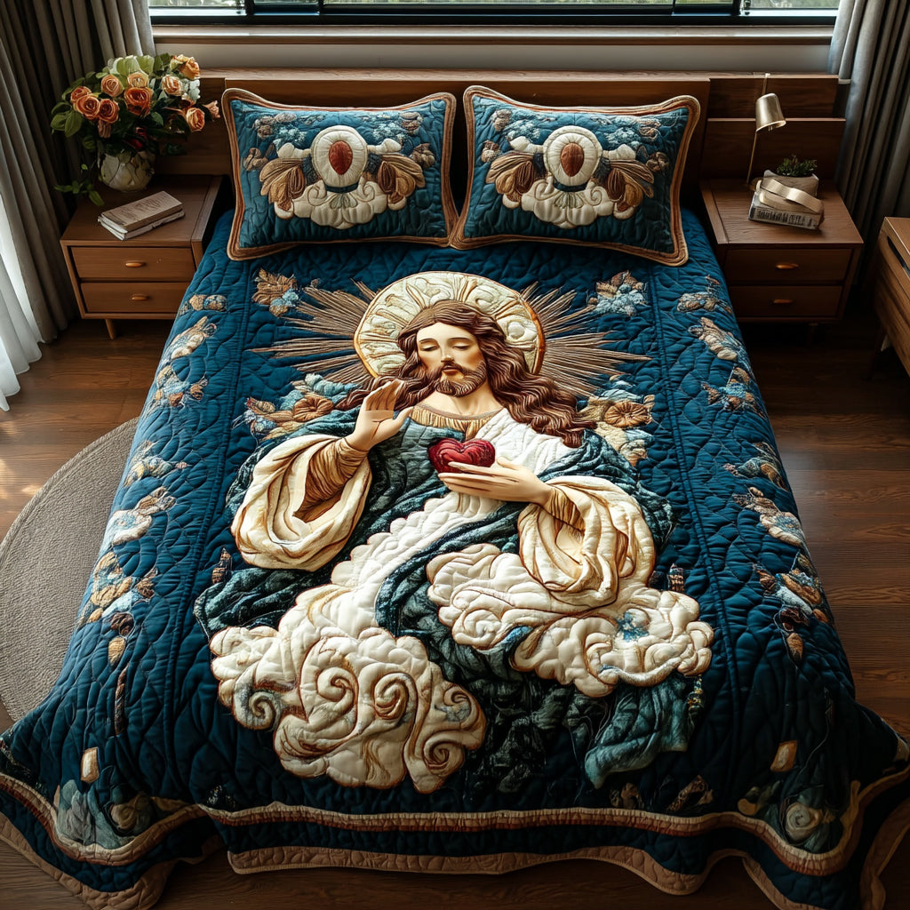 Heavenly Embrace 3-Piece Quilted Bedding Set NCU0HNH403