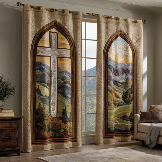Heavenly Horizon Quilted Curtains NCU0TH3751