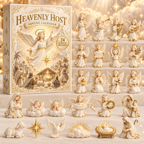 CHRISTMAS KICKOFF 40% OFF - Heavenly Host Advent Calendar 2026 - 24-Day Festive Countdown, Acrylic Charms Blind Box - Gift For Family NCU0NTD2226