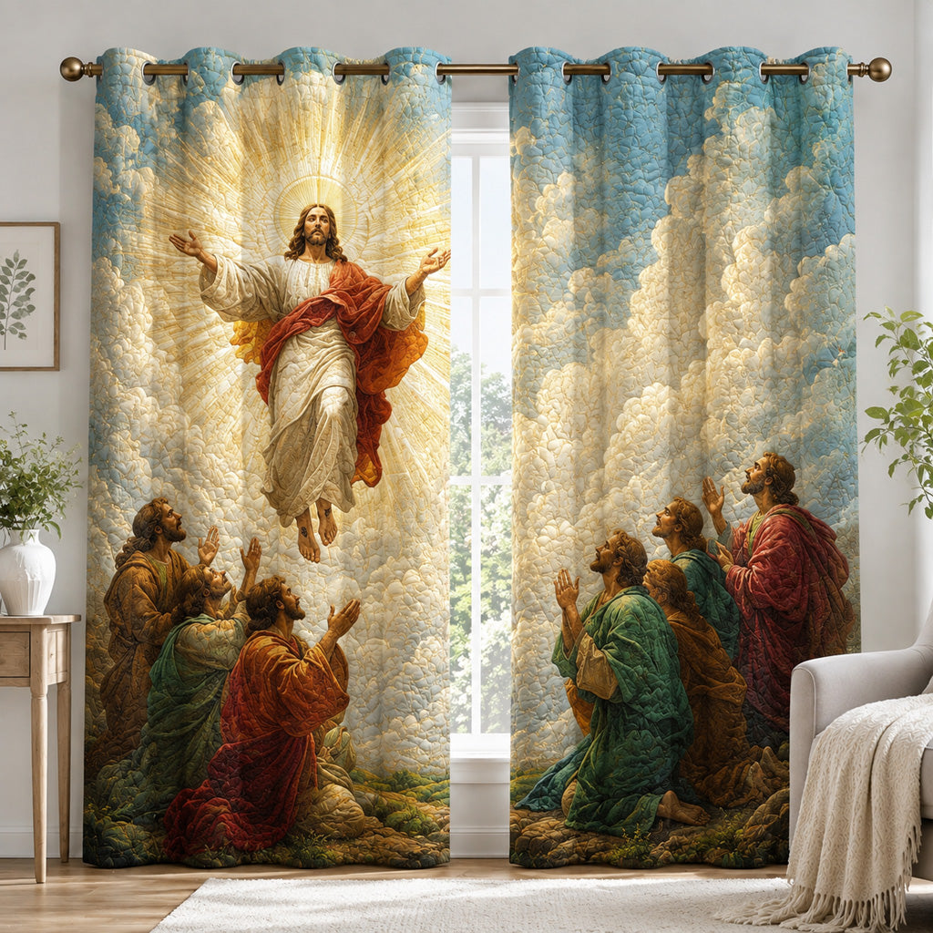 Heavenly Light Ascension Quilted Curtains NCU0HNH1229