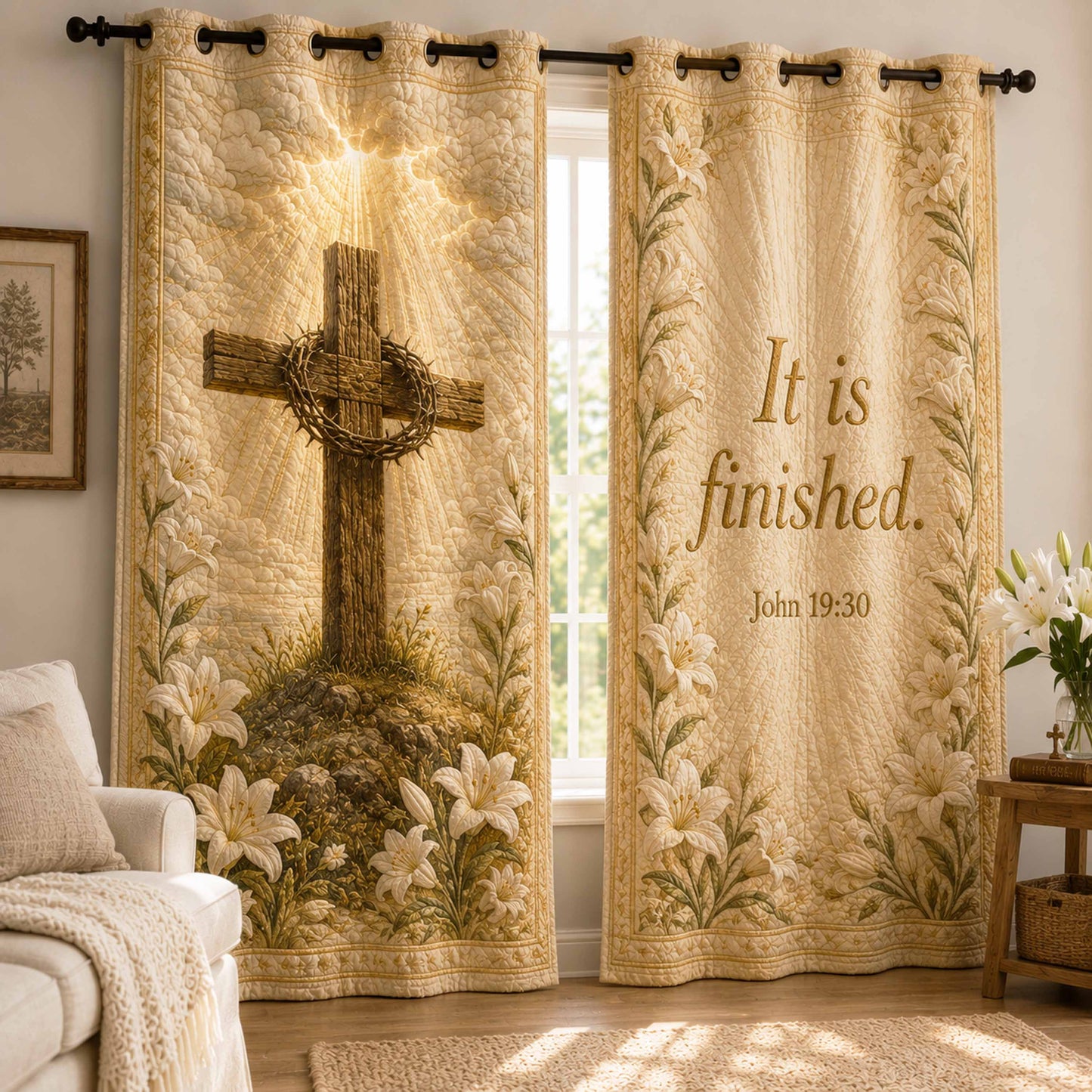 Heavenly Light Quilted Curtains NCU0NTD2097