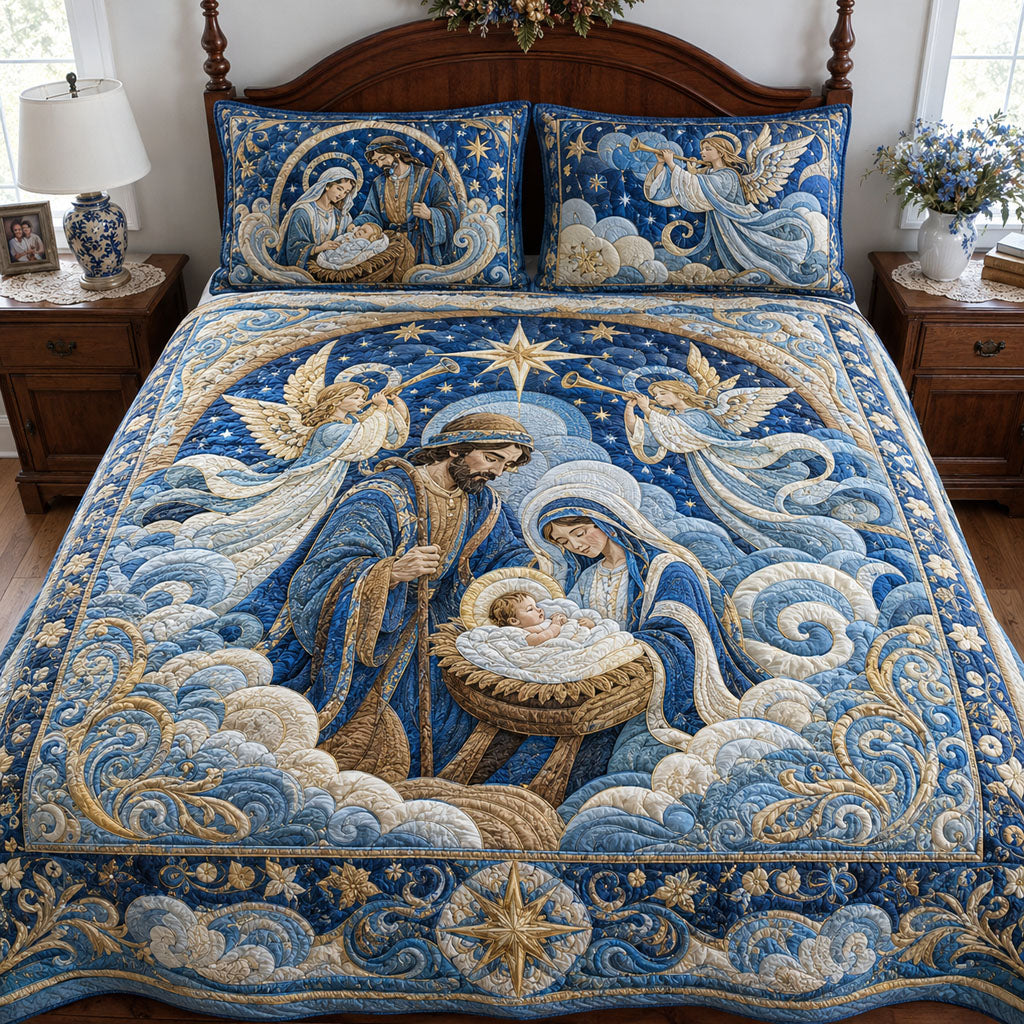 Heavenly Peace 3-Piece Quilted Bedding Set NCU0PTT3386