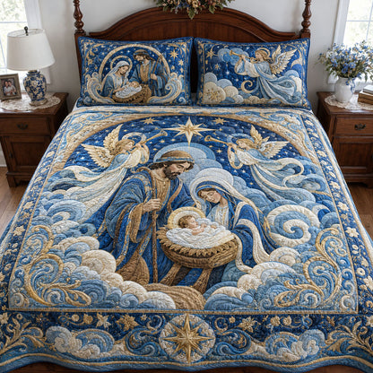 Heavenly Peace 3-Piece Quilted Bedding Set NCU0PTT3386