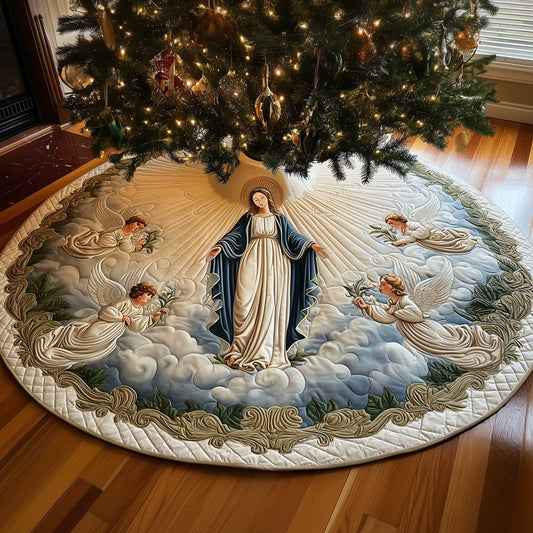 Heavenly Spirit Christmas Quilted Tree Skirt NCU0HTT117