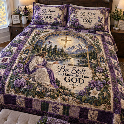 Heavenly Stillness 3-Piece Quilted Bedding Set NCU0PTT3498