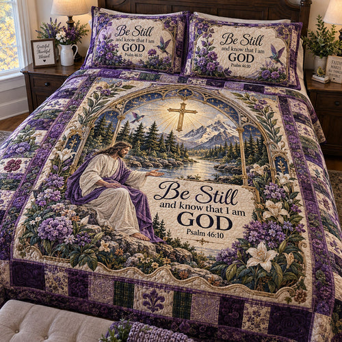 Heavenly Stillness 3-Piece Quilted Bedding Set NCU0PTT3498