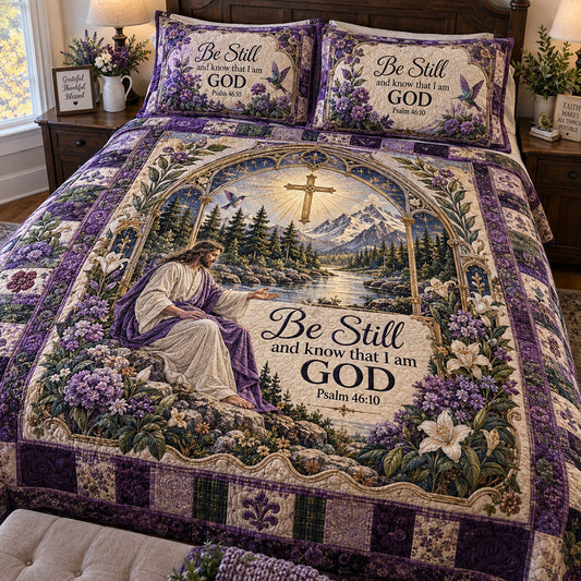 Heavenly Stillness 3-Piece Quilted Bedding Set NCU0PTT3498