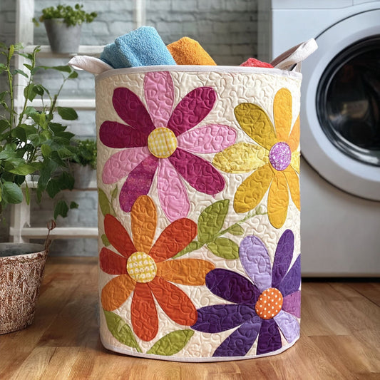 Heirloom Blooms Quilted Laundry Basket NCU0PTT836