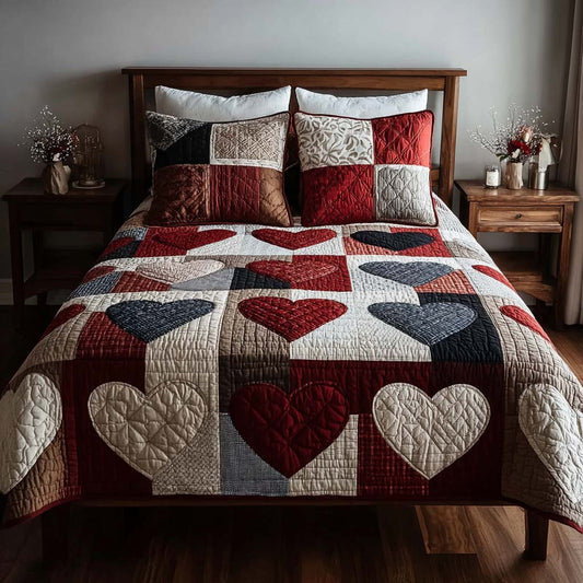 Heirloom Love 3-Piece Quilted Bedding Set NCU0DQQ0249