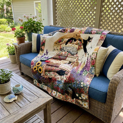 Heirloom Whiskers Quilted Blanket NCU0PTT3190