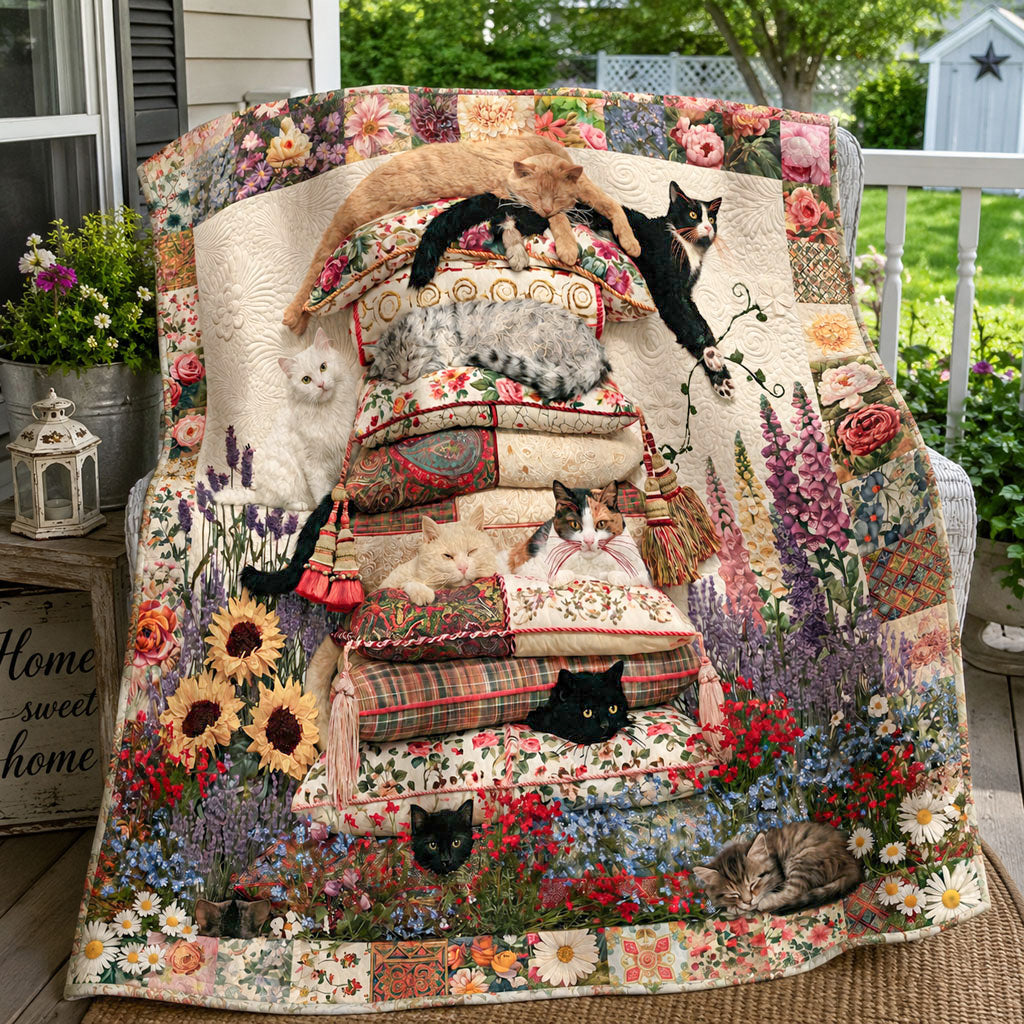 Heirloom Whiskers Quilted Blanket NCU0PTT3190