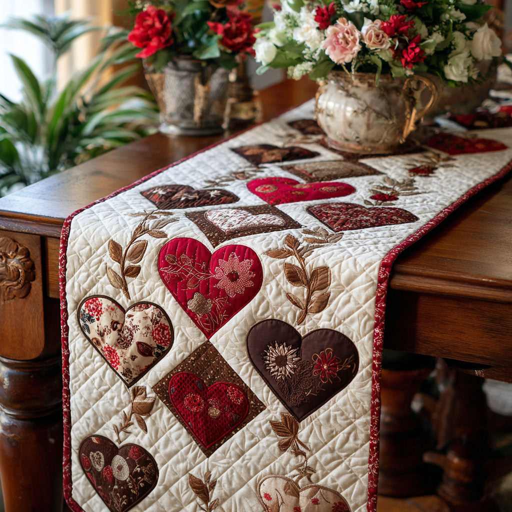 Heirloom of the Heart Quilted Table Runner NCU0PTT2775