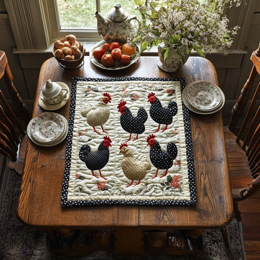 Hen House Quilted Table Topper NCU0DV715