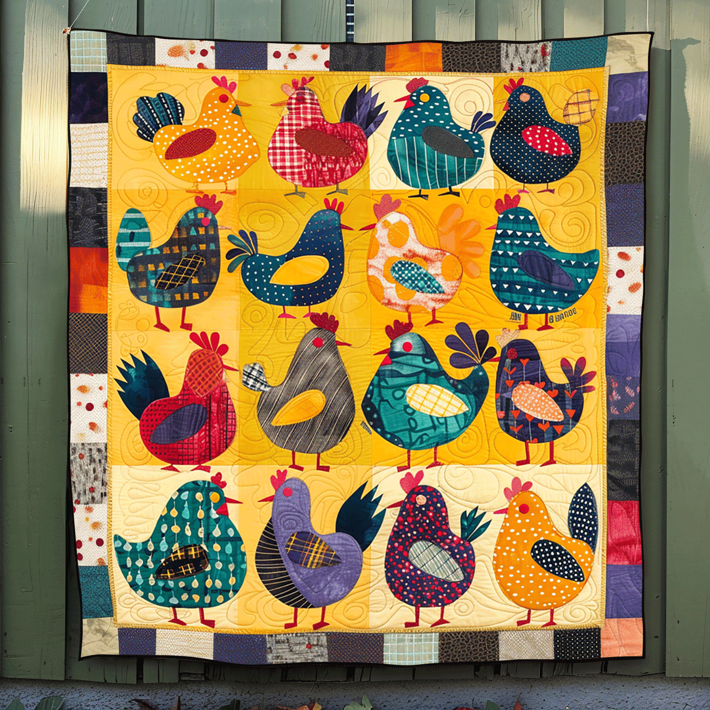 Hens Collection Quilted Blanket NCU0TH962