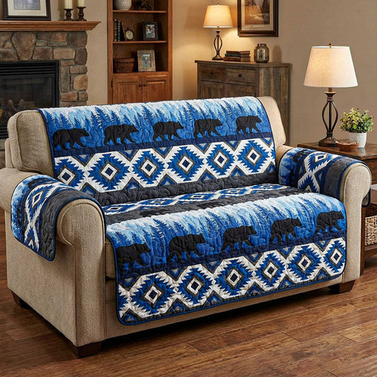 Heritage Bear Quilted Sofa Cover NCU0NTD1616
