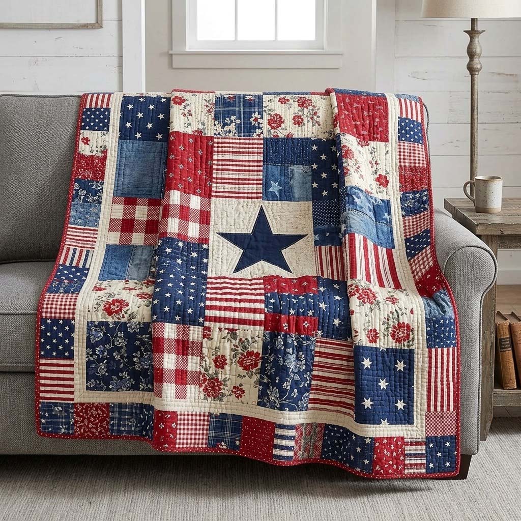 Heritage Block Quilted Blanket NCU0DQQ0539