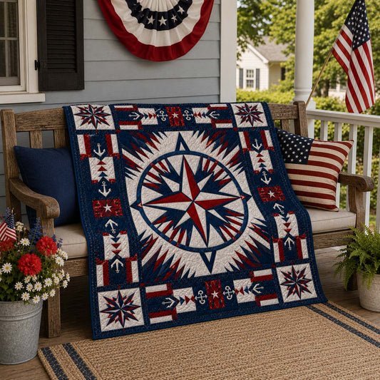 Heritage Compass Quilted Blanket NCU0DQQ0894