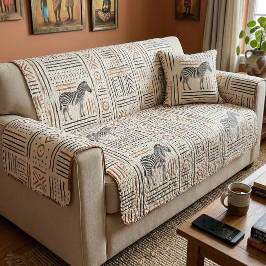 Heritage Fabric Quilted Sofa Cover NCU0NXD1813