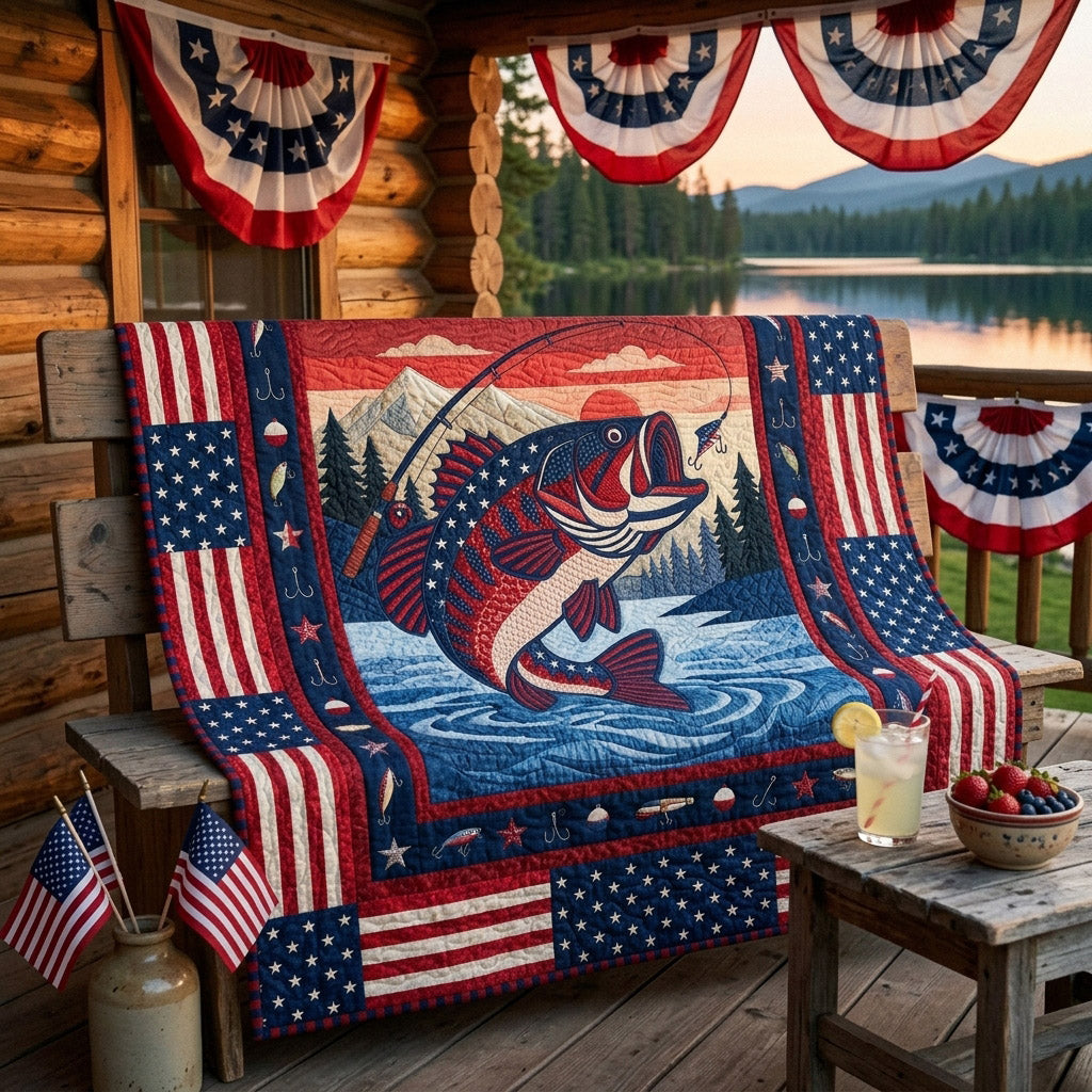 Heritage Fishing Quilted Blanket NCU0HNH1095
