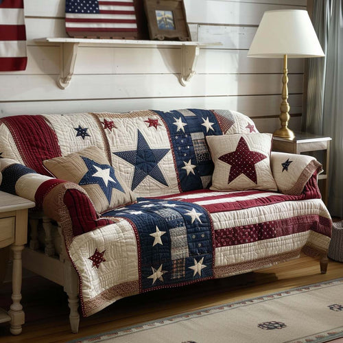 Heritage Flag Quilted Sofa Cover NCU0DQQ0447