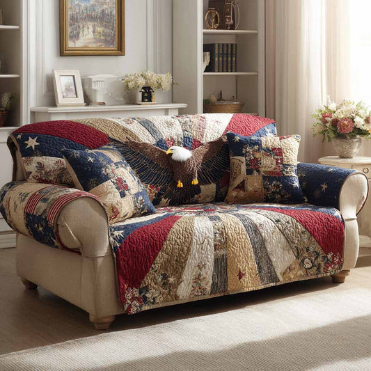 Heritage Flight Quilted Sofa Cover NCU0NXD1577