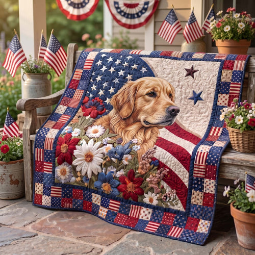 Heritage Golden Retriever Quilted Blanket NCU0HNH1083
