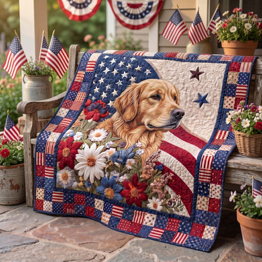 Heritage Golden Retriever Quilted Blanket NCU0HNH1083